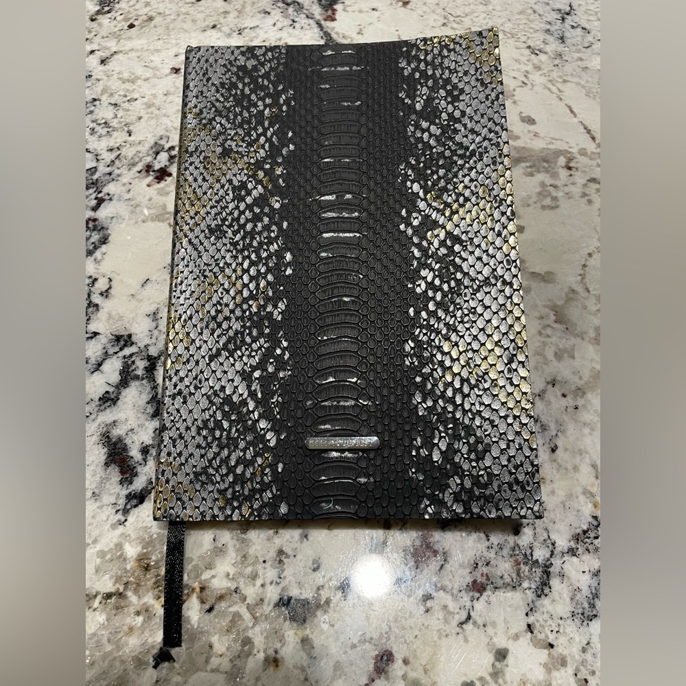 Journal Notebook Faux Snake Skin "Feel Your Best" Wide Ruled Gold Edges